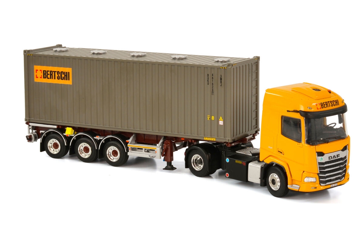 1/50 Daf XF 4X2 CONTAINER TRAILER - Bertschi