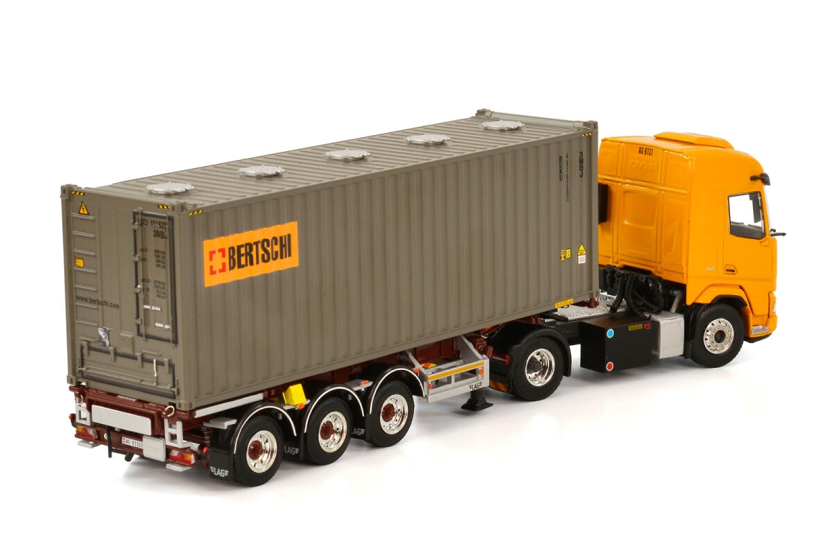 1/50 Daf XF 4X2 CONTAINER TRAILER - Bertschi