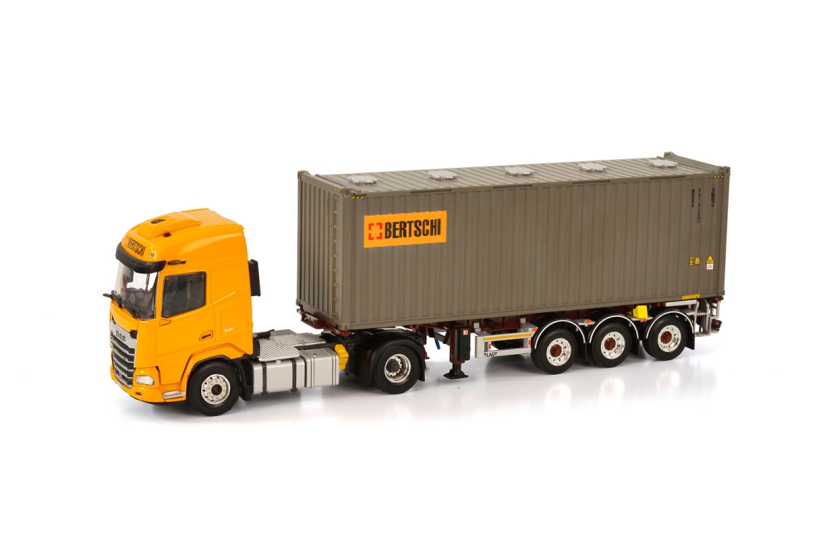 1/50 Daf XF 4X2 CONTAINER TRAILER - Bertschi