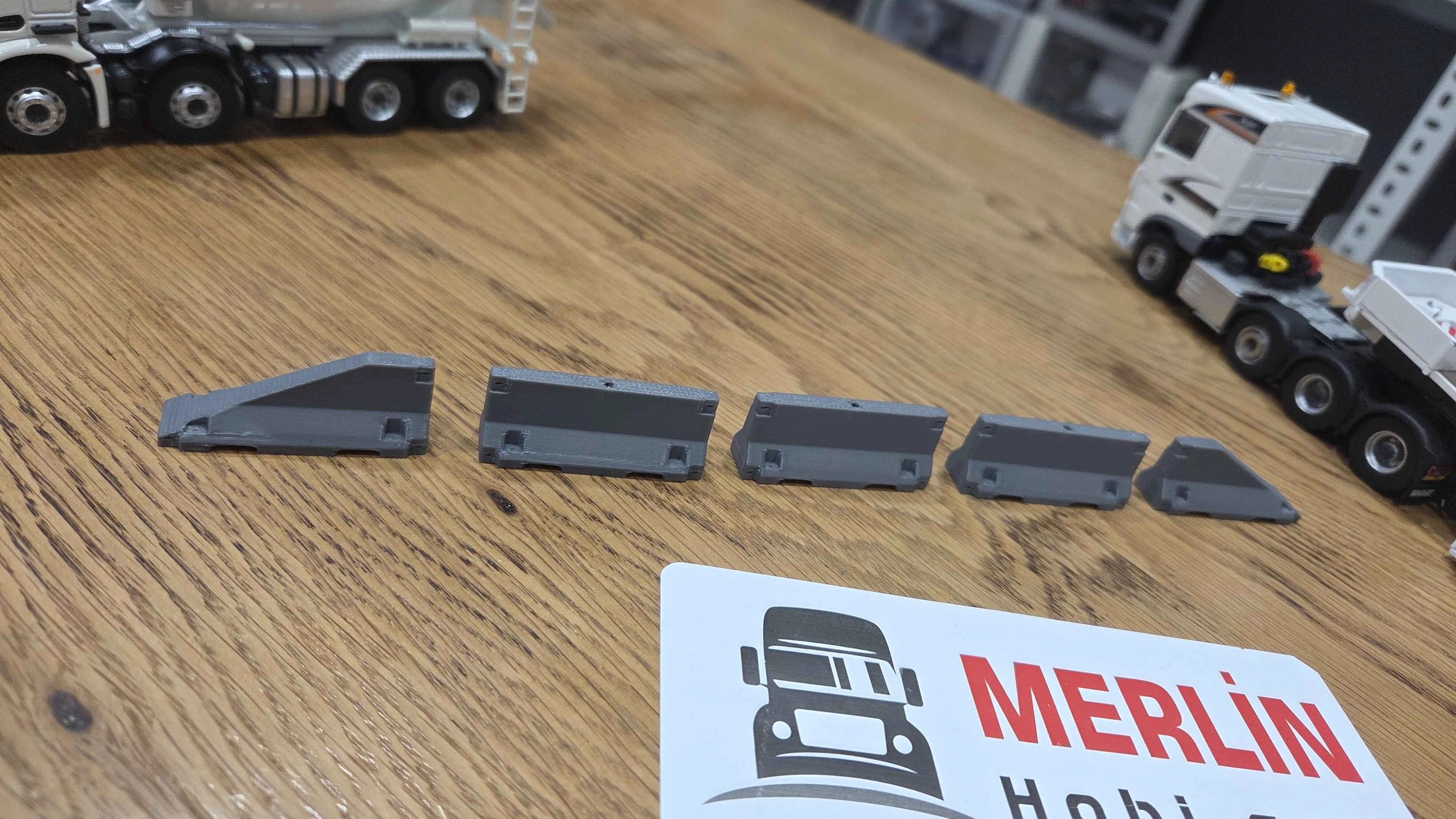 1/50 - Beton Blok 5 Parça - Diorama ve Yük için Aksesuar