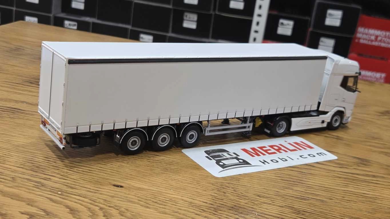 1/50 DAF XG+ MY25 4X2 + Tenteli  Trailer - Beyaz