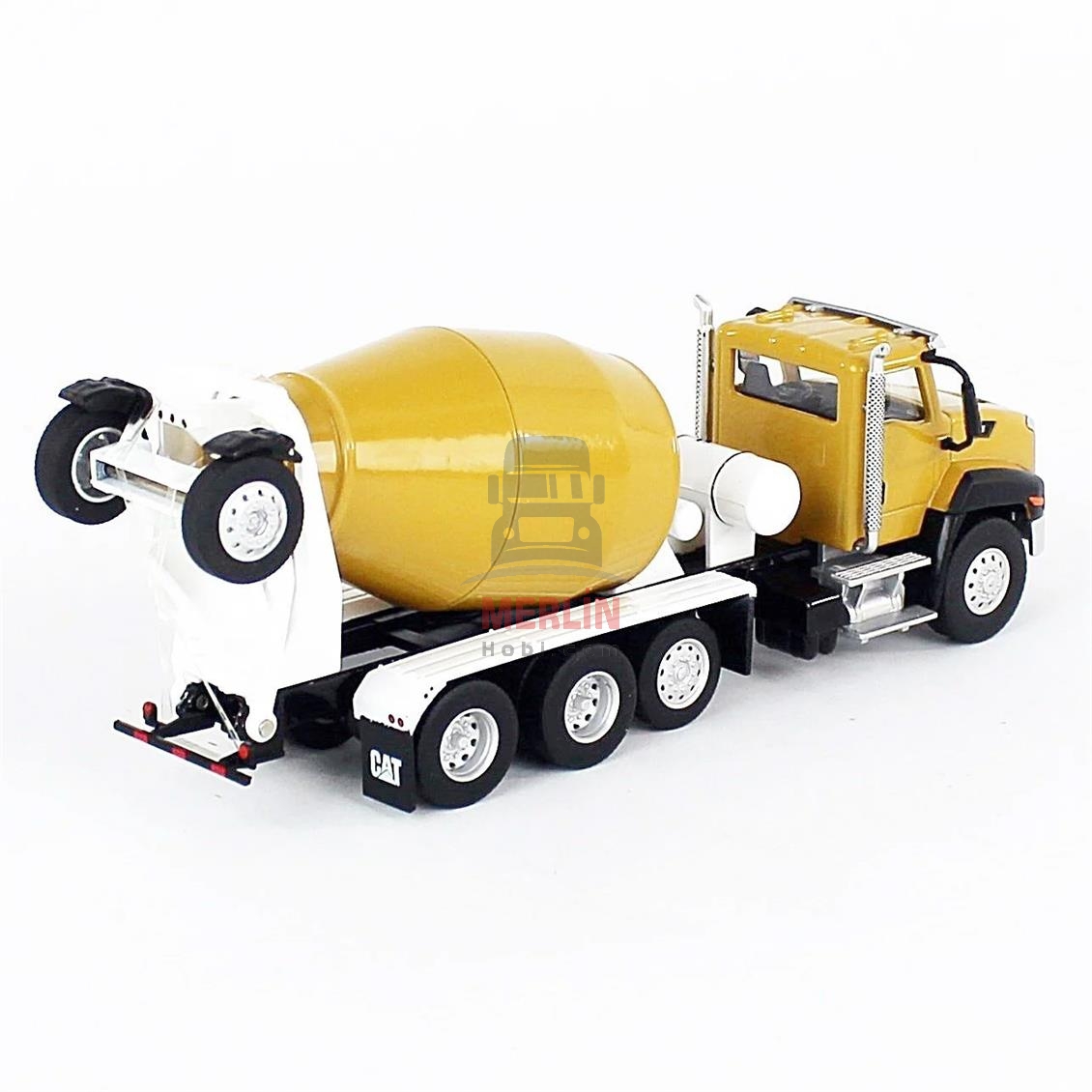 1/64 Ölçek, Cat CT660 Çimento Mikseri, Sergilemeye Hazır Metal İş Makinası Modeli