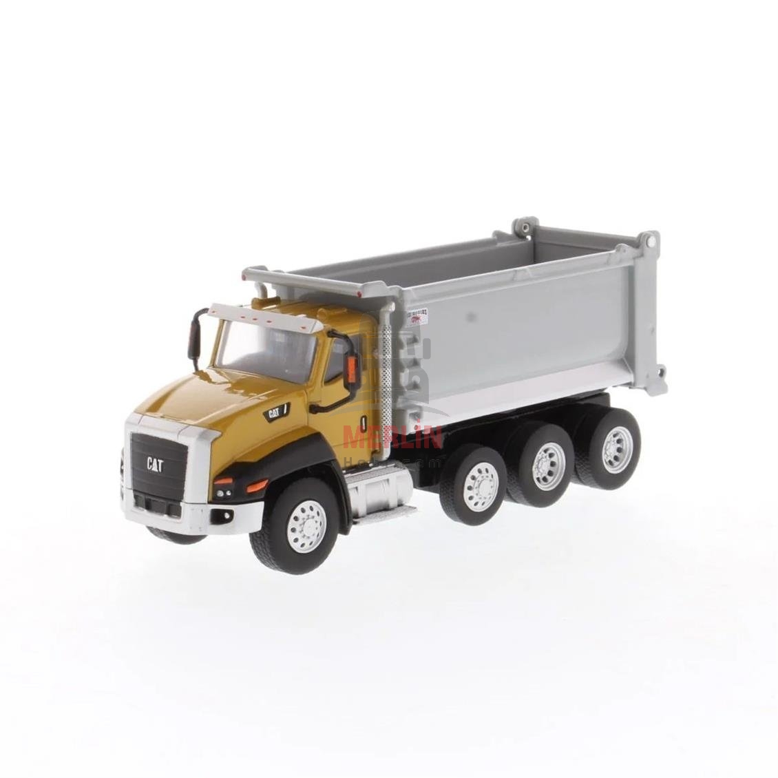 1/64 Ölçek, Cat CT660 Damperli Kamyon, Sergilemeye Hazır Metal İş Makinası Modeli