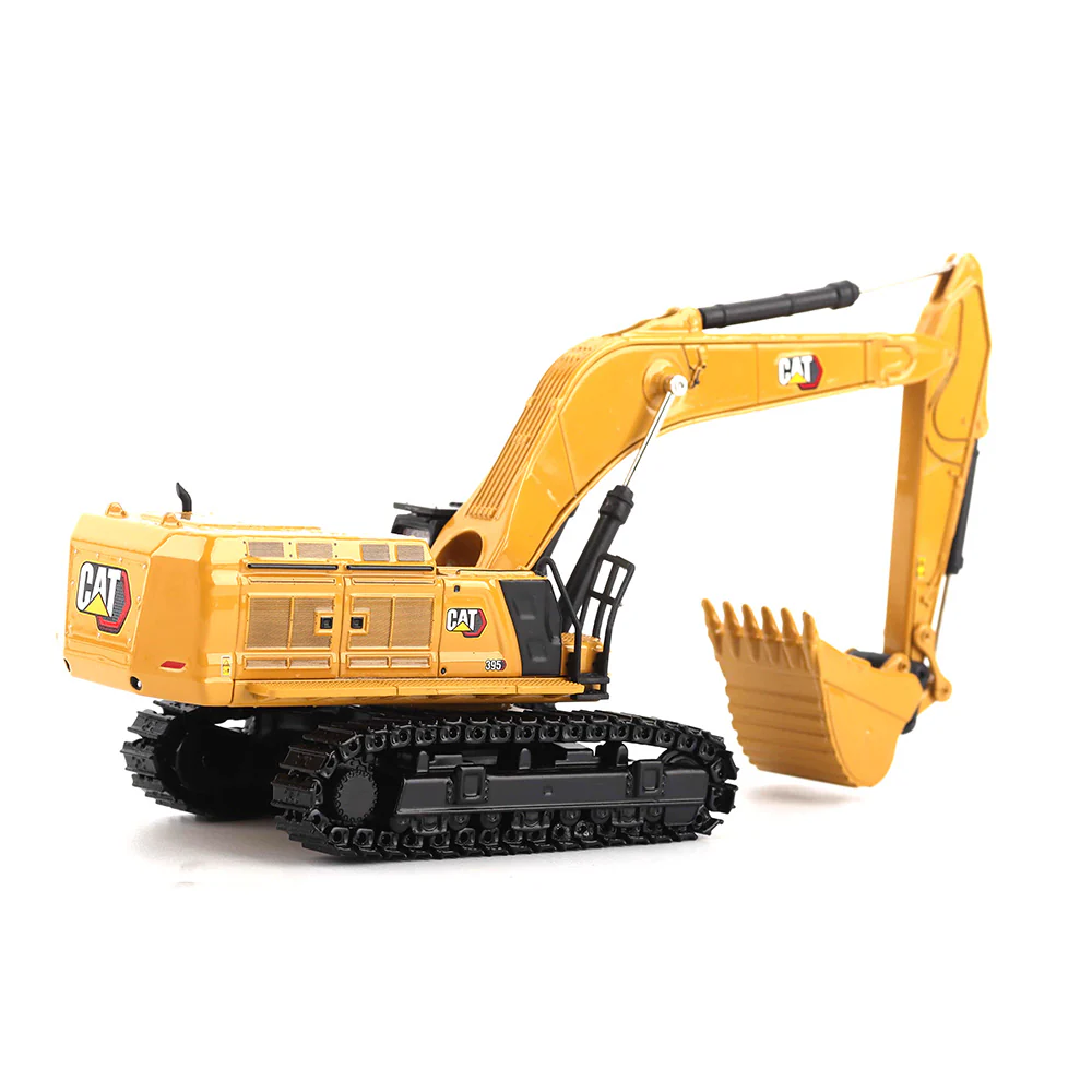 1/87 Caterpillar 395 Yeni Logo 3-Ataşmanlı  Metal Paletli Eskavatör