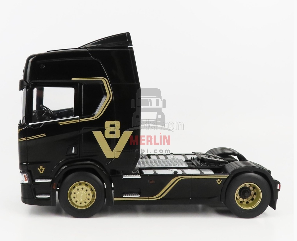 1/18 SCANIA - R-SERIES TOPLINE V8 -  Siyah V8