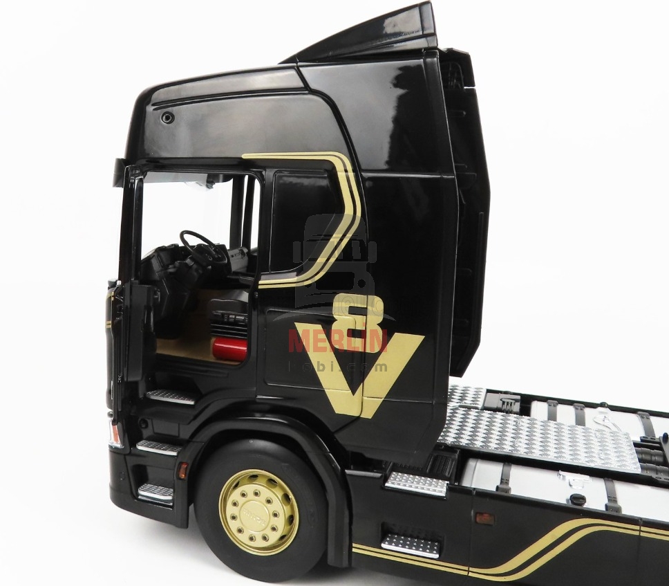 1/18 SCANIA - R-SERIES TOPLINE V8 -  Siyah V8