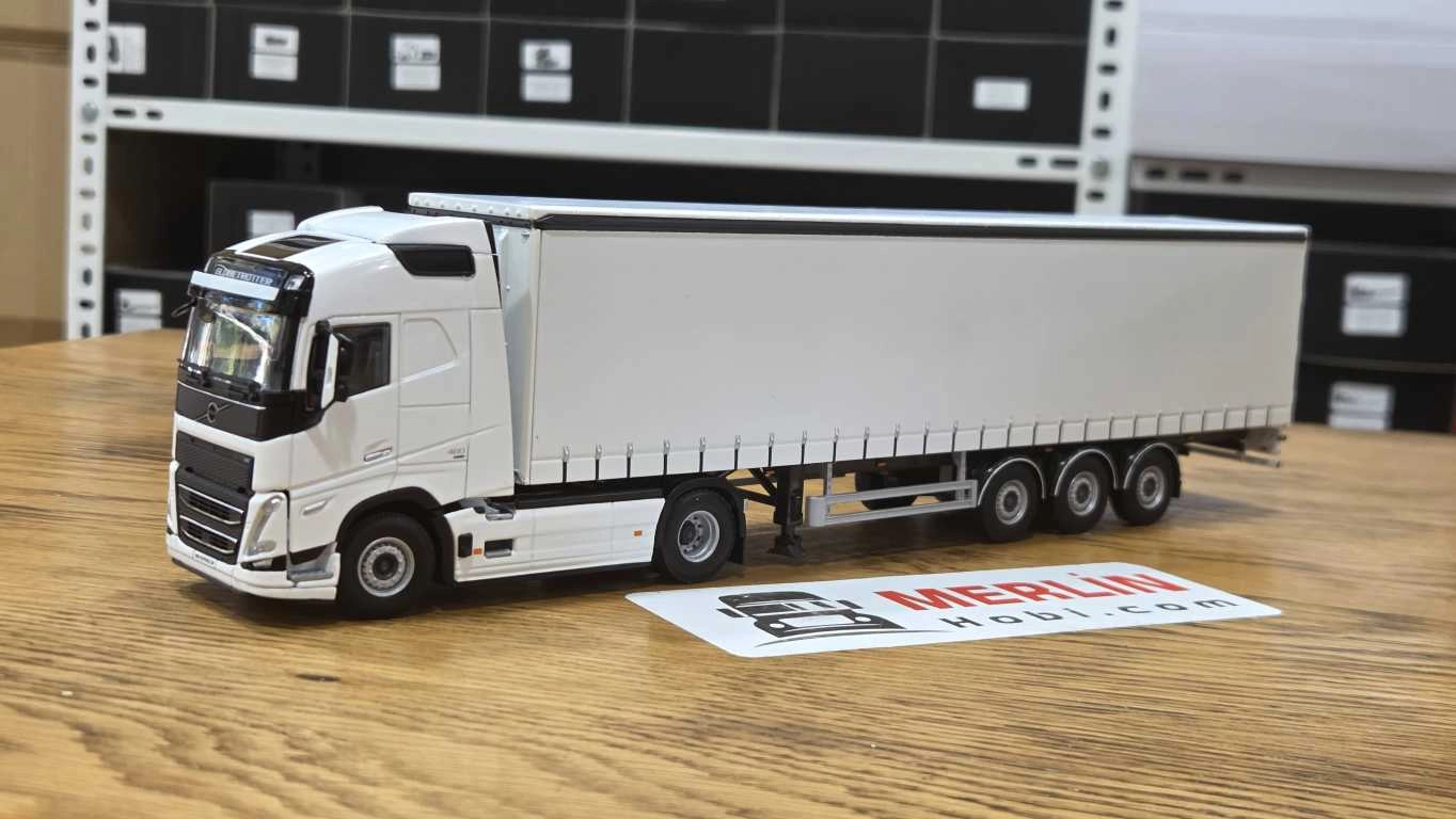 1/50 - VOLVO FH5  4X2 + Tenteli  Trailer - Beyaz