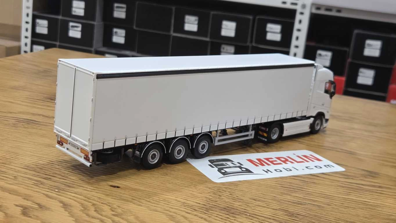 1/50 - VOLVO FH5  4X2 + Tenteli  Trailer - Beyaz