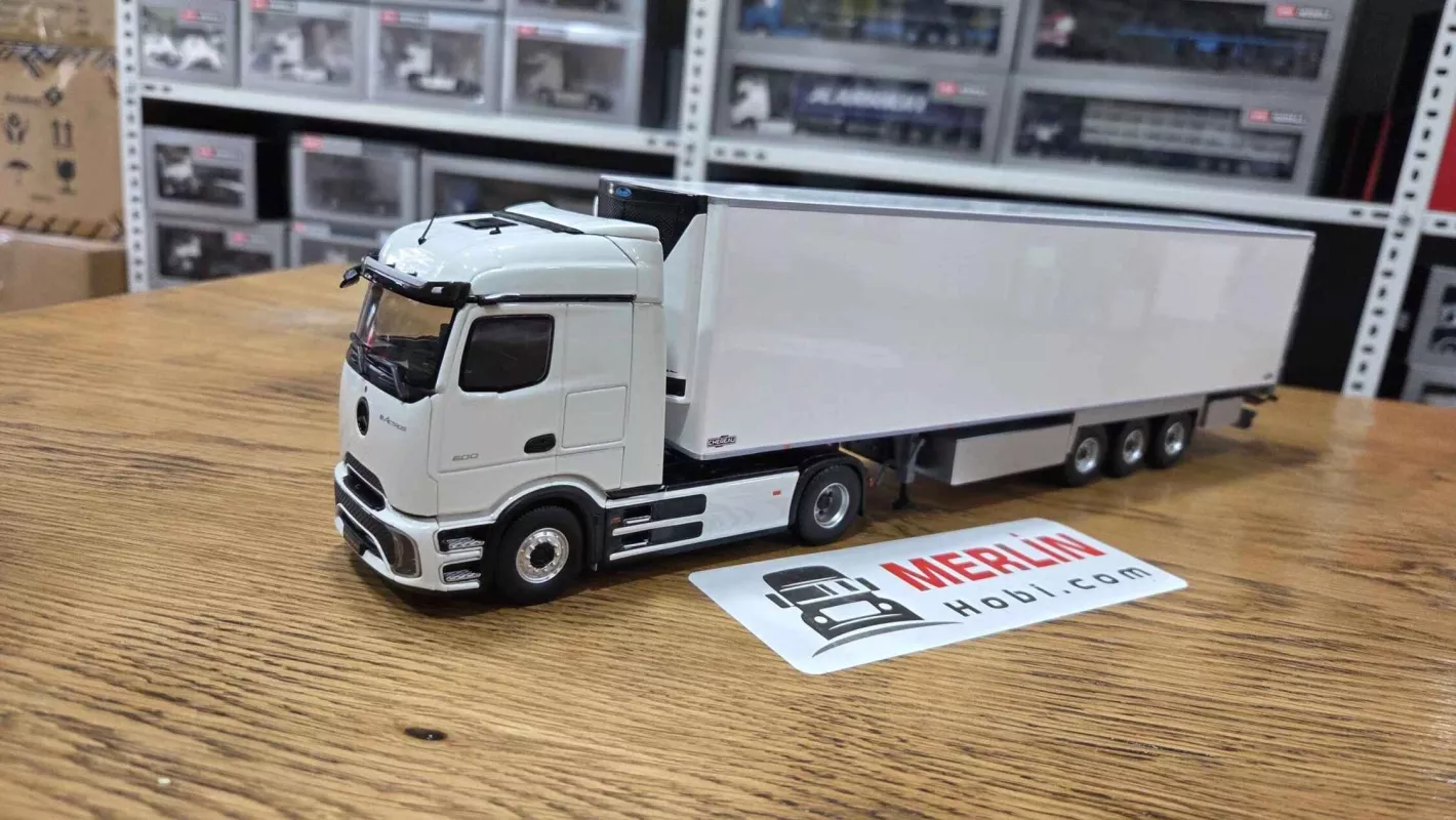 1/43  Mercedes Benz EActros 2026 + Frigo Soğutuculu Dorseli  - PRO Kabin Beyaz  Eligor