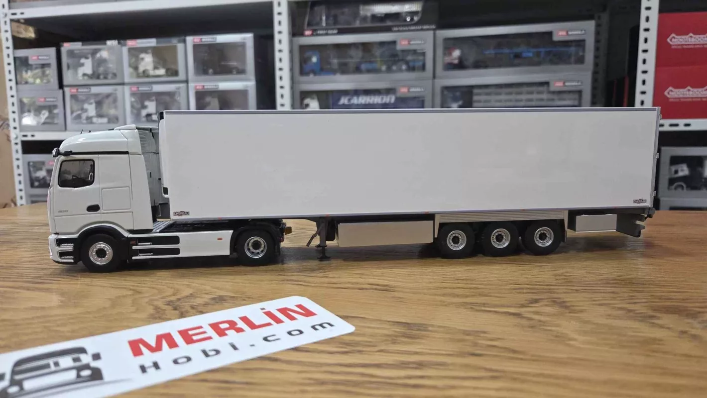 1/43  Mercedes Benz EActros 2026 + Frigo Soğutuculu Dorseli  - PRO Kabin Beyaz  Eligor
