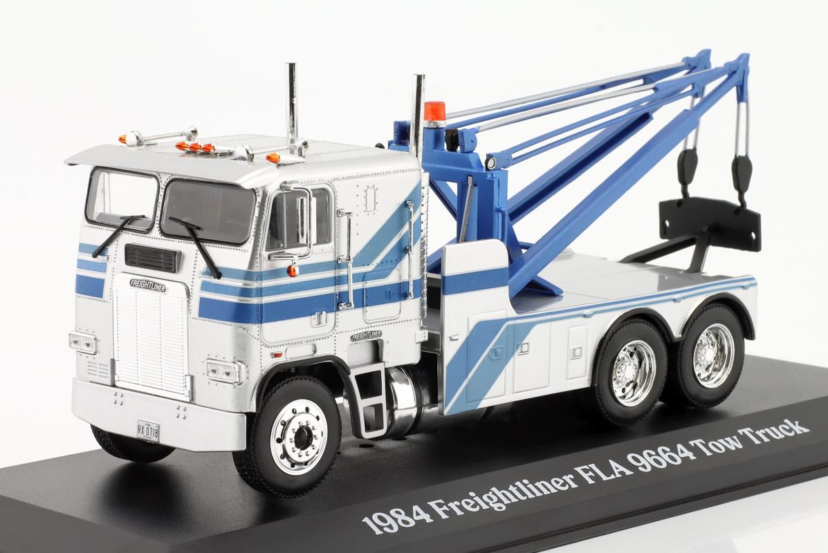  Freightliner FLA 9664 Tow truck 1984 silver / blue 1:43 Tır Çekici