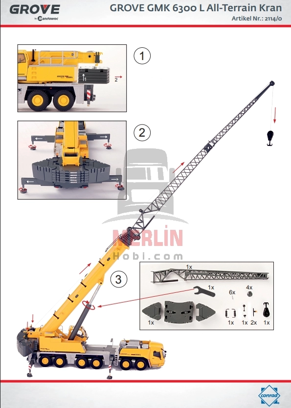 1/50 Grove GMK6300L -1  Mobil Vinç