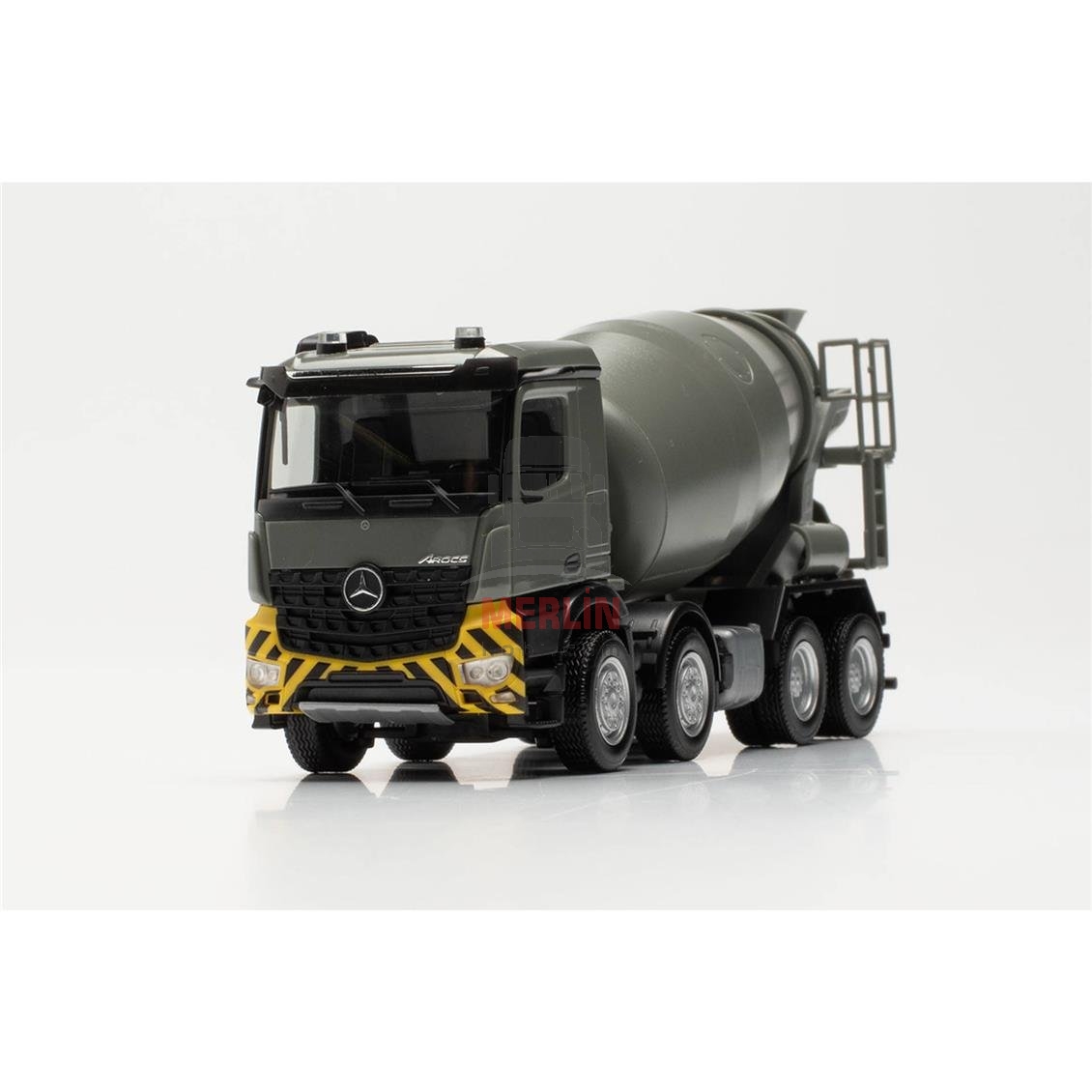 1/87 Herpa - MERCEDES-BENZ AROCS M BETON MİKSERİ, GRİ/SARI