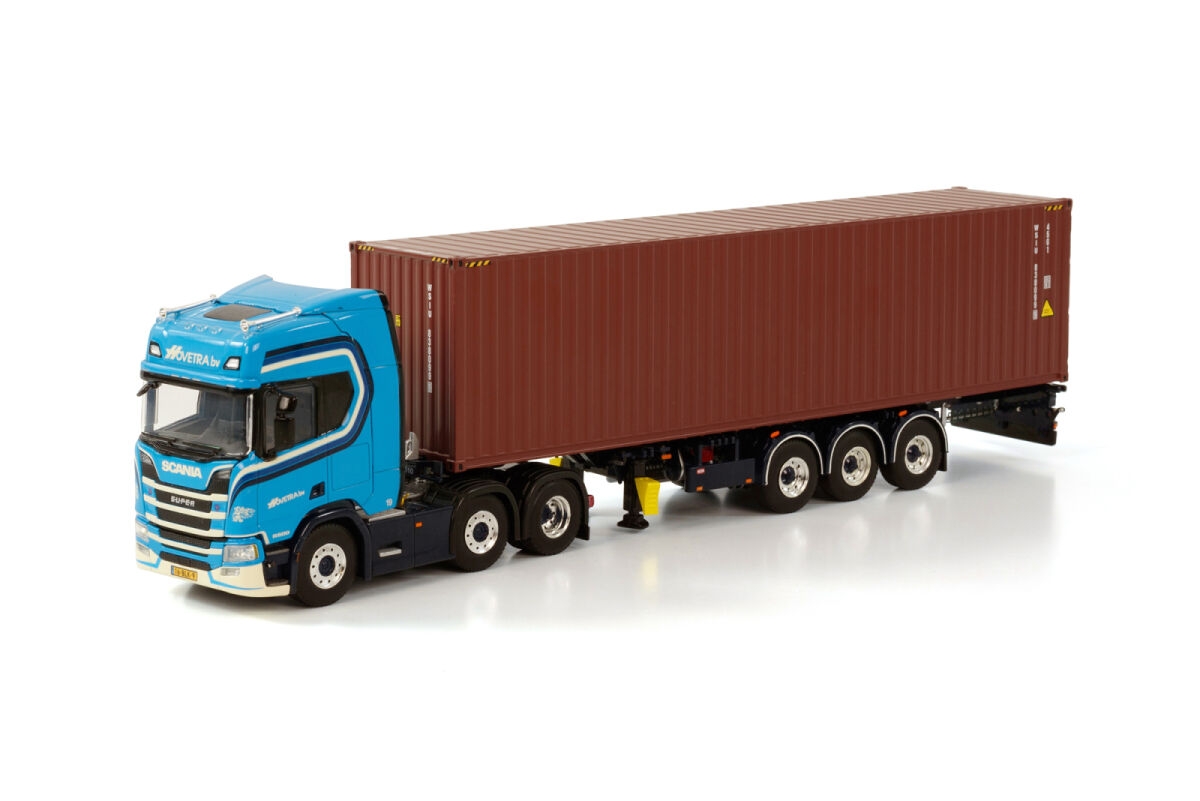 1/50 Scania R  6X2 +TRAILER + 40FT CONTAINER : Hovetra Tır Çekici