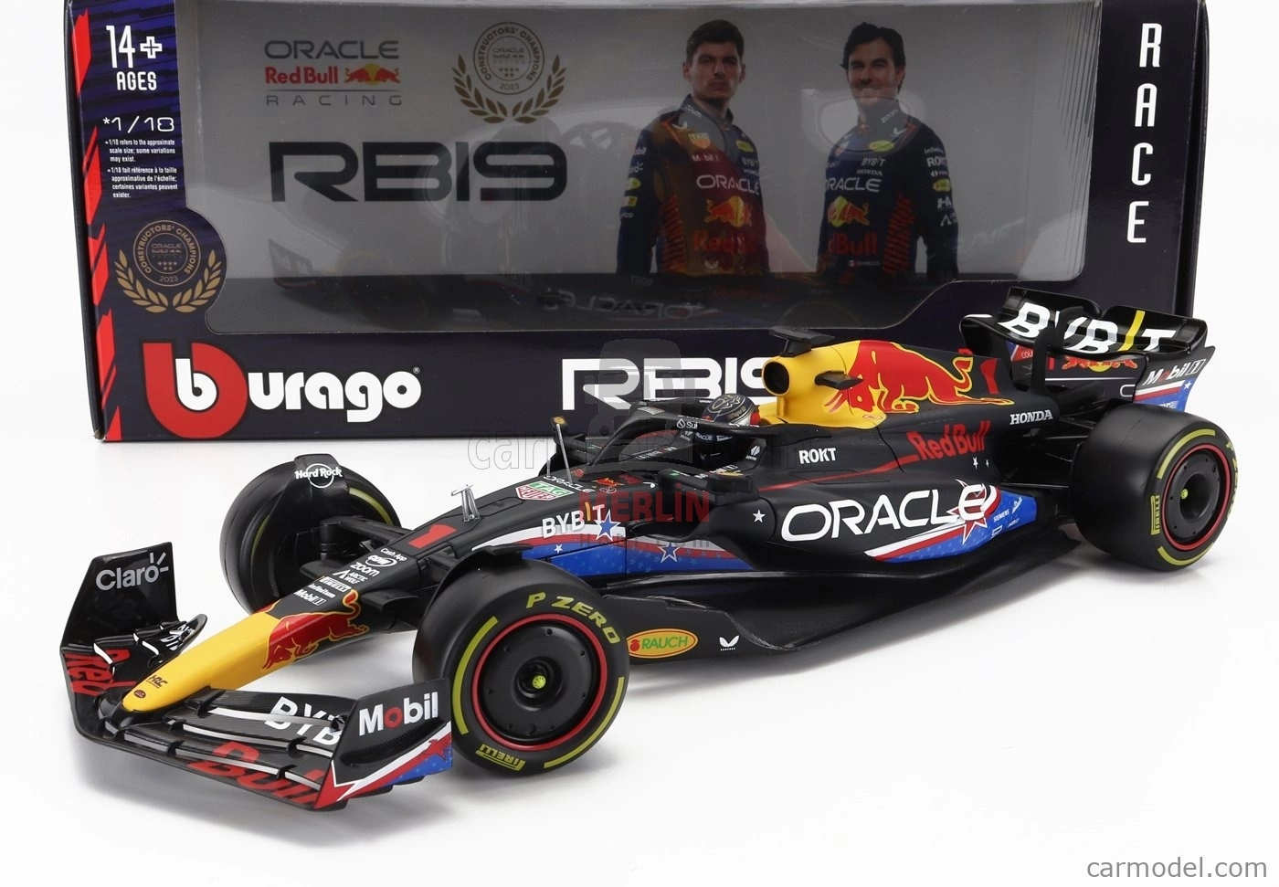 1/18 BURAGO - RED BULL - F1  RED BULL RACING N 1 WORLD CHAMPION  2023 MAX VERSTAPPEN