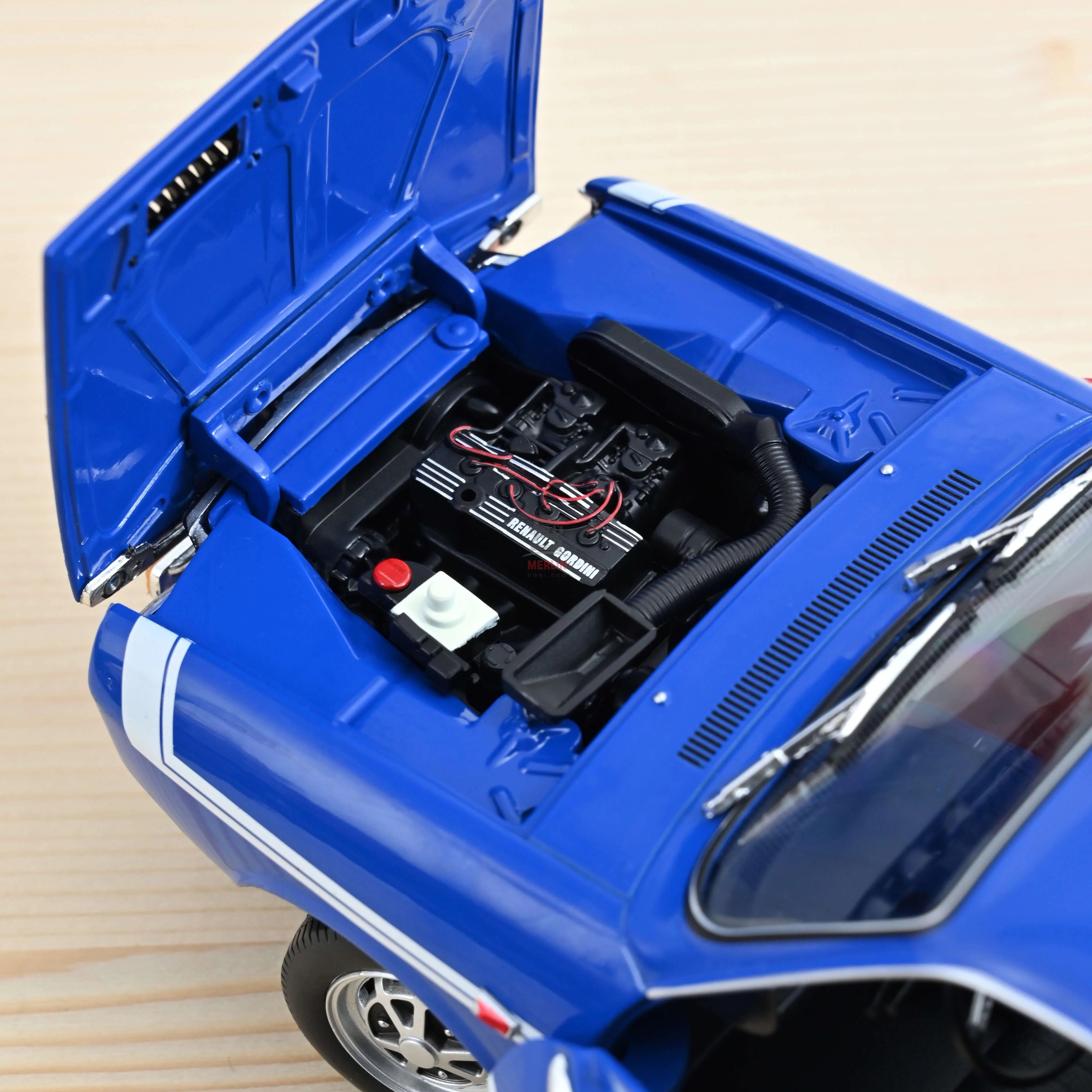 1/18 Norev Renault 12 Gordini without bumpers 1971 Blue-de-France 
