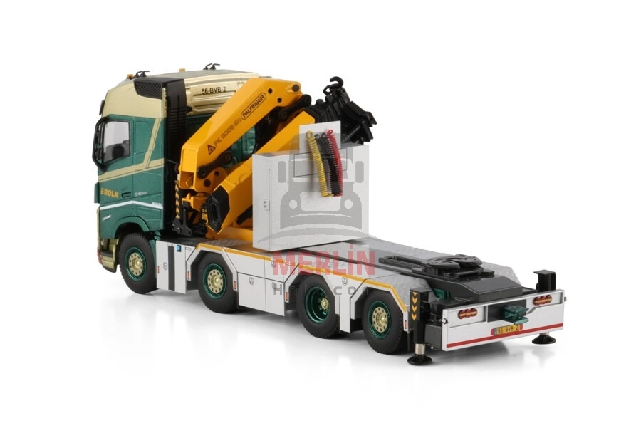 1/50 Bolk; VOLVO FH5 GLOBETROTTER 8X2 TAG AXLE WITH PALFINGER PK 92002 SH + JIB