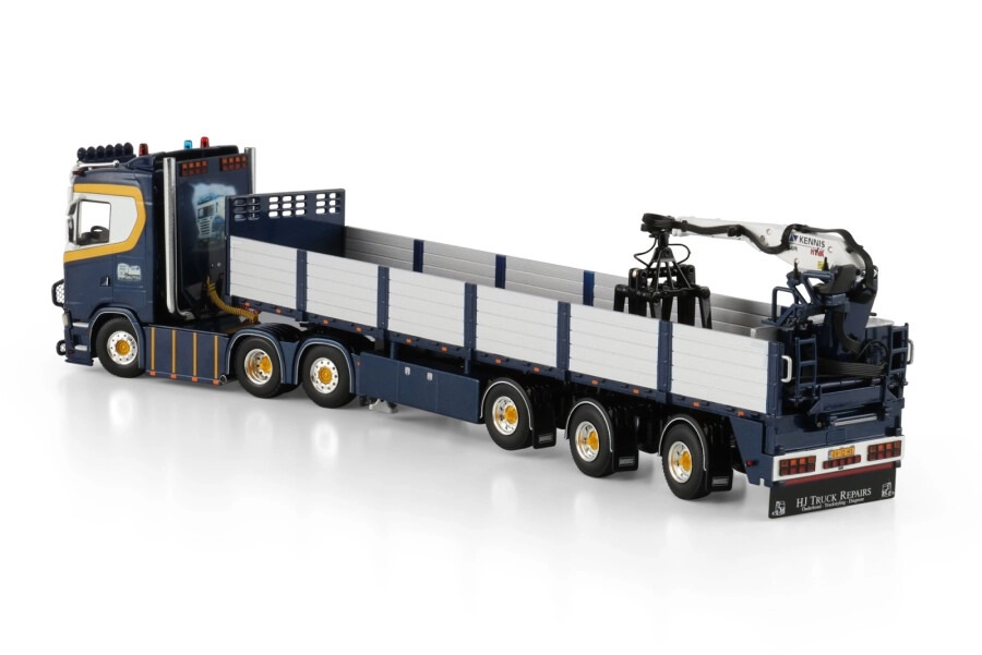 1/50 Henri Bauman; SCANIA S NORMAL CS20N 6X2 TAG AXLE BRICK TRAILER - 3 AXLE