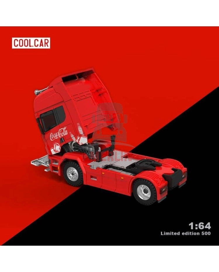 Cool Car 1:64 Scania  + Kapalı Dorse Coca Cola Livery
