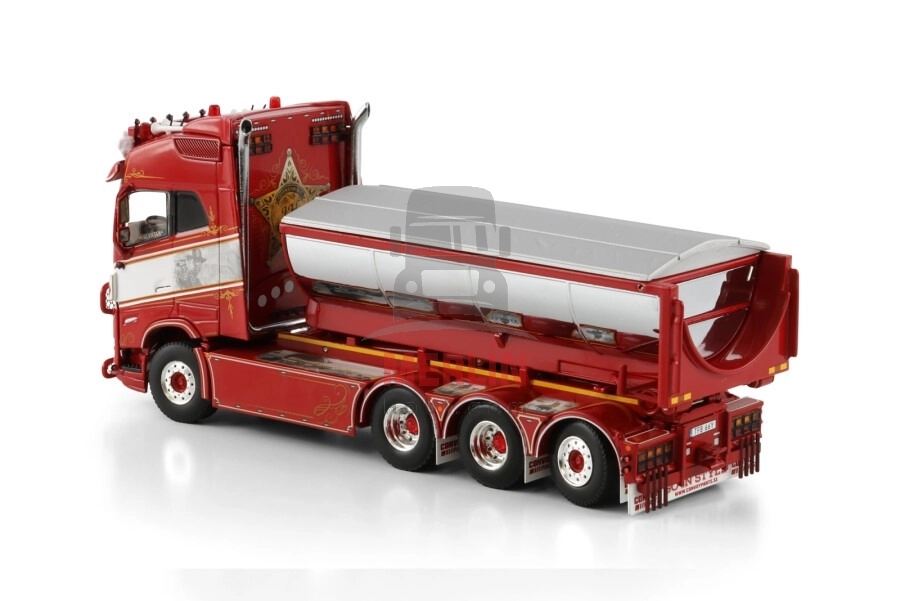 1/50 H Entreprenad & Transport; VOLVO FH5 GLOBETROTTER RIGED TRUCK WITH HOOKLIFT SYSTEM 8X4 + ASPHALT CONTAINER