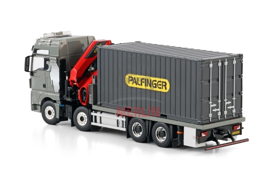 1/50 MAN TGX XXL EURO 6C (FACELIFT) RIGED FLATBED TRUCK 8X4 WITH PALFINGER PK 480 TEC + 20FT KONTEYNER Vinçler