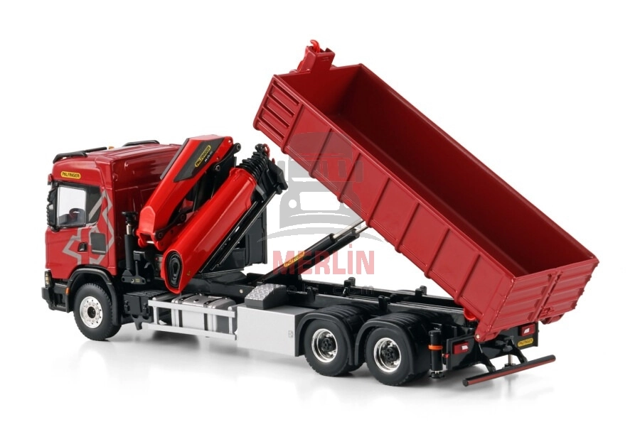 1/50 SCANIA G NORMAL CG17N RIGED TRUCK WITH HOOKLIFT SYSTEM 6X4 WITH PALFINGER PK 370 TECVinçler