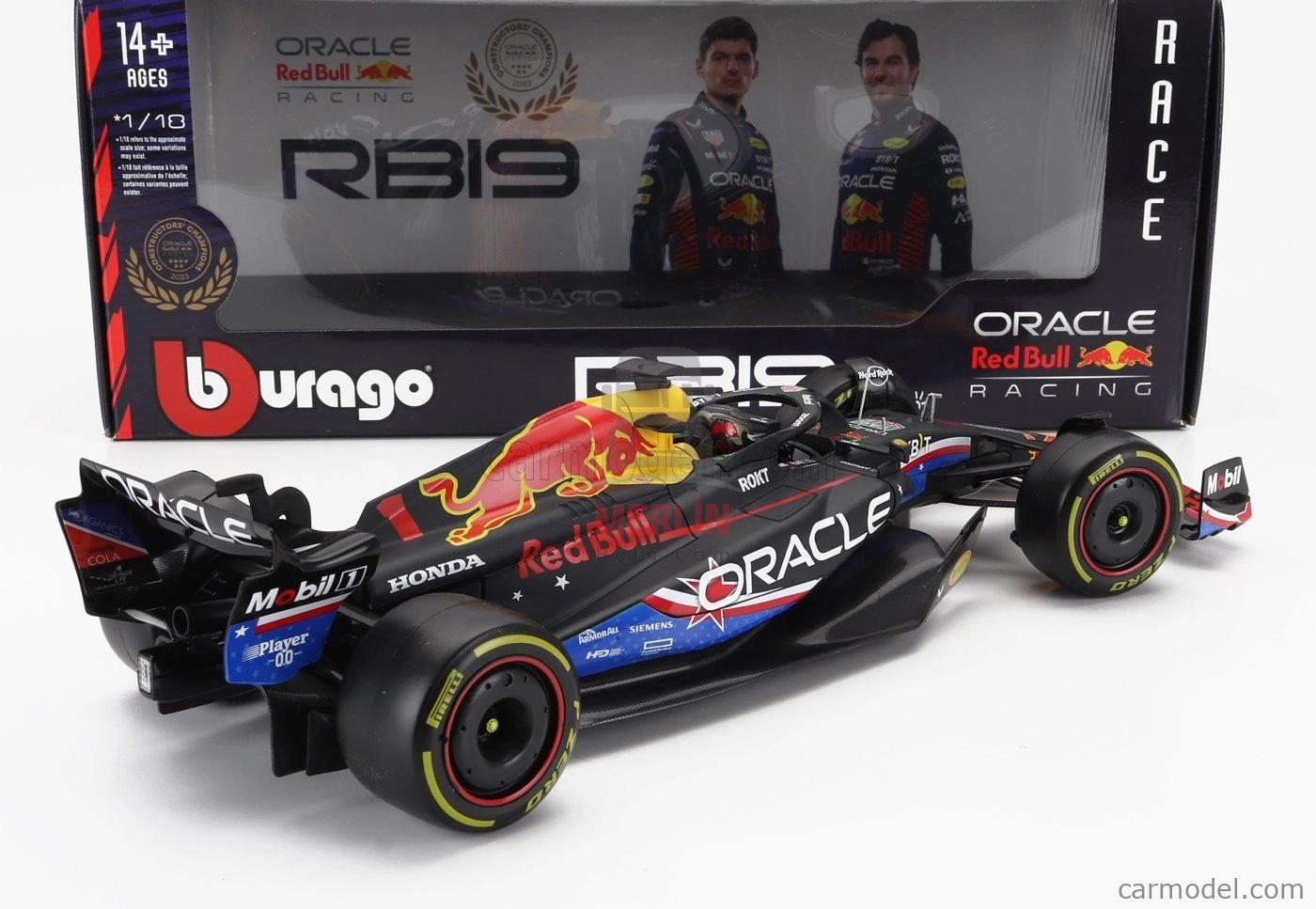 1/18 BURAGO - RED BULL - F1  RED BULL RACING N 1 WORLD CHAMPION  2023 MAX VERSTAPPEN