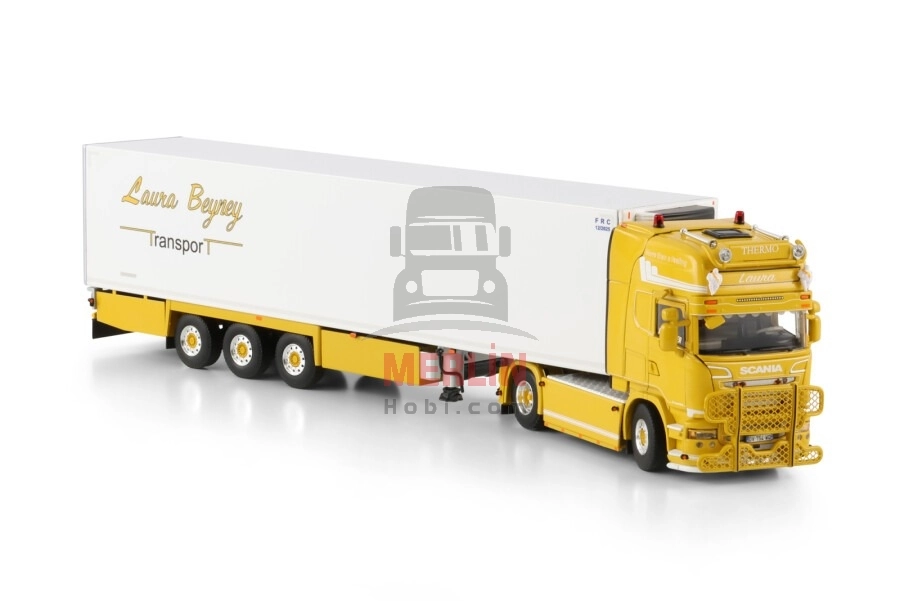 1/50 Lauratrans; SCANIA STREAMLINE TOPLINE 4X2 REEFER TRAILER - 3 AXLE