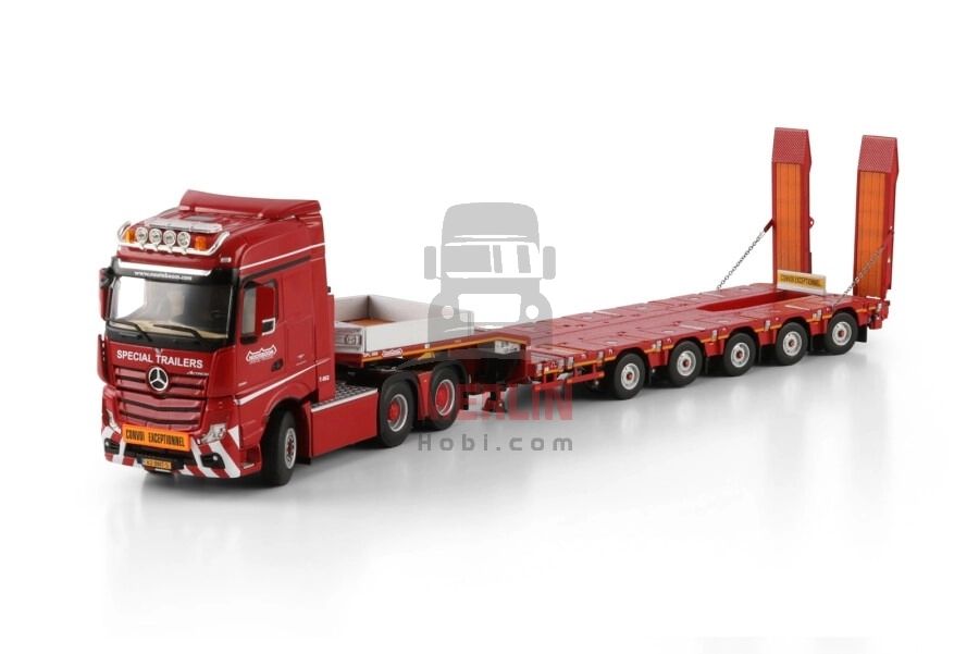 1/50 MercedesBenz Actros Nooteboom・NZG NZG Mercedes-Benz Actros + Hiab + Trailer by Cranes Etc TV
