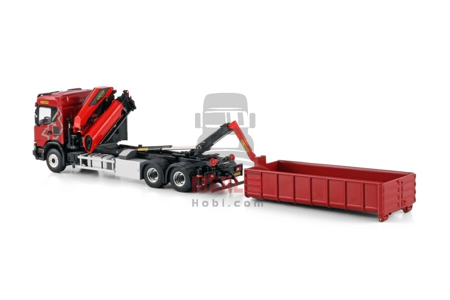 1/50 SCANIA G NORMAL CG17N RIGED TRUCK WITH HOOKLIFT SYSTEM 6X4 WITH PALFINGER PK 370 TECVinçler