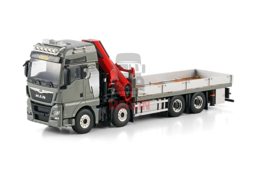 1/50 MAN TGX XXL EURO 6C (FACELIFT) RIGED FLATBED TRUCK 8X4 WITH PALFINGER PK 480 TEC + 20FT KONTEYNER Vinçler