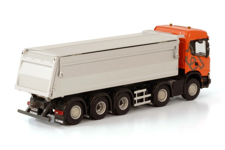 1/50 SCANIA G 10x4 Tipper, orange-silver