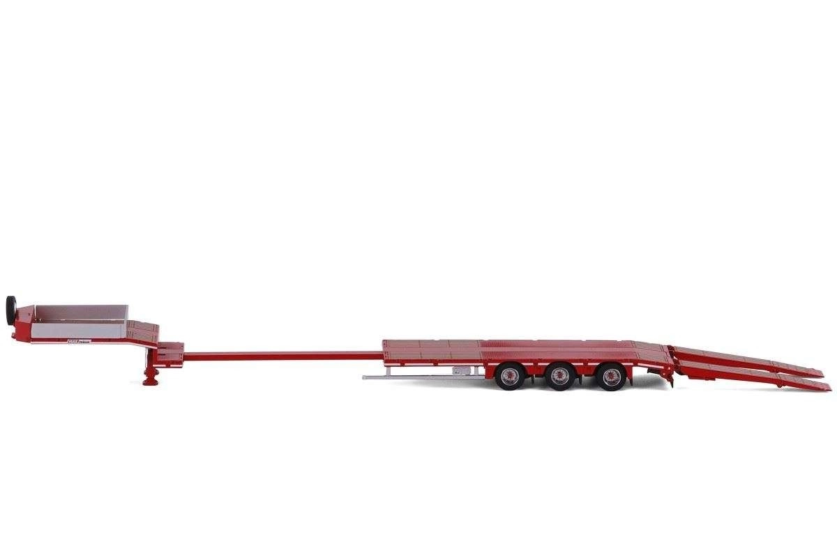 1/50 Rampalı Lovbed - 3 Aks Kırmızı Renk- Lowbed- Lowloader