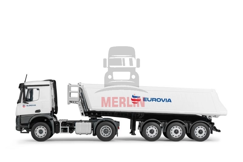 1/50 Mercedes-Benz Arocs 2 akslı ’’EUROVIA’’ üzerinde SCHMITZ CARGOBULL kasalı damperli kamyon’’