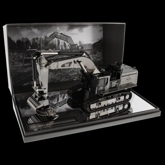 Cat 390F L hydraulic excavator gunmetal 1:50