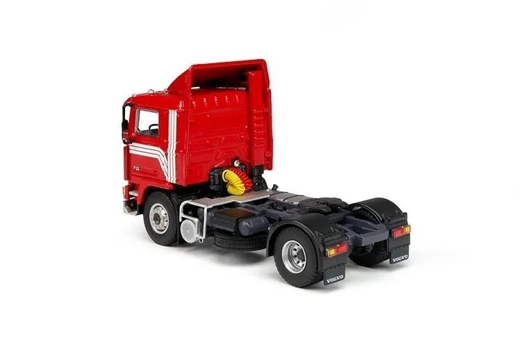 1/50 Volvo F12 4x2 Kırmızı -  Beyaz kuşaklı