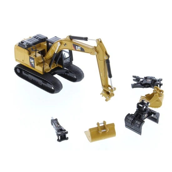 Cat 320F L hydraulic excavator with 5 tools 1:64