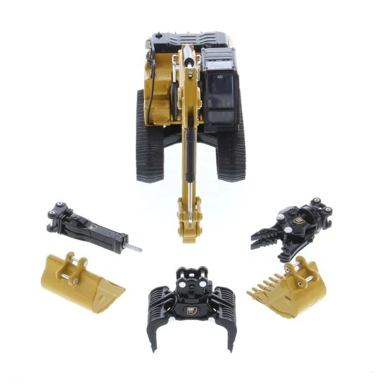 Cat 320F L hydraulic excavator with 5 tools 1:64