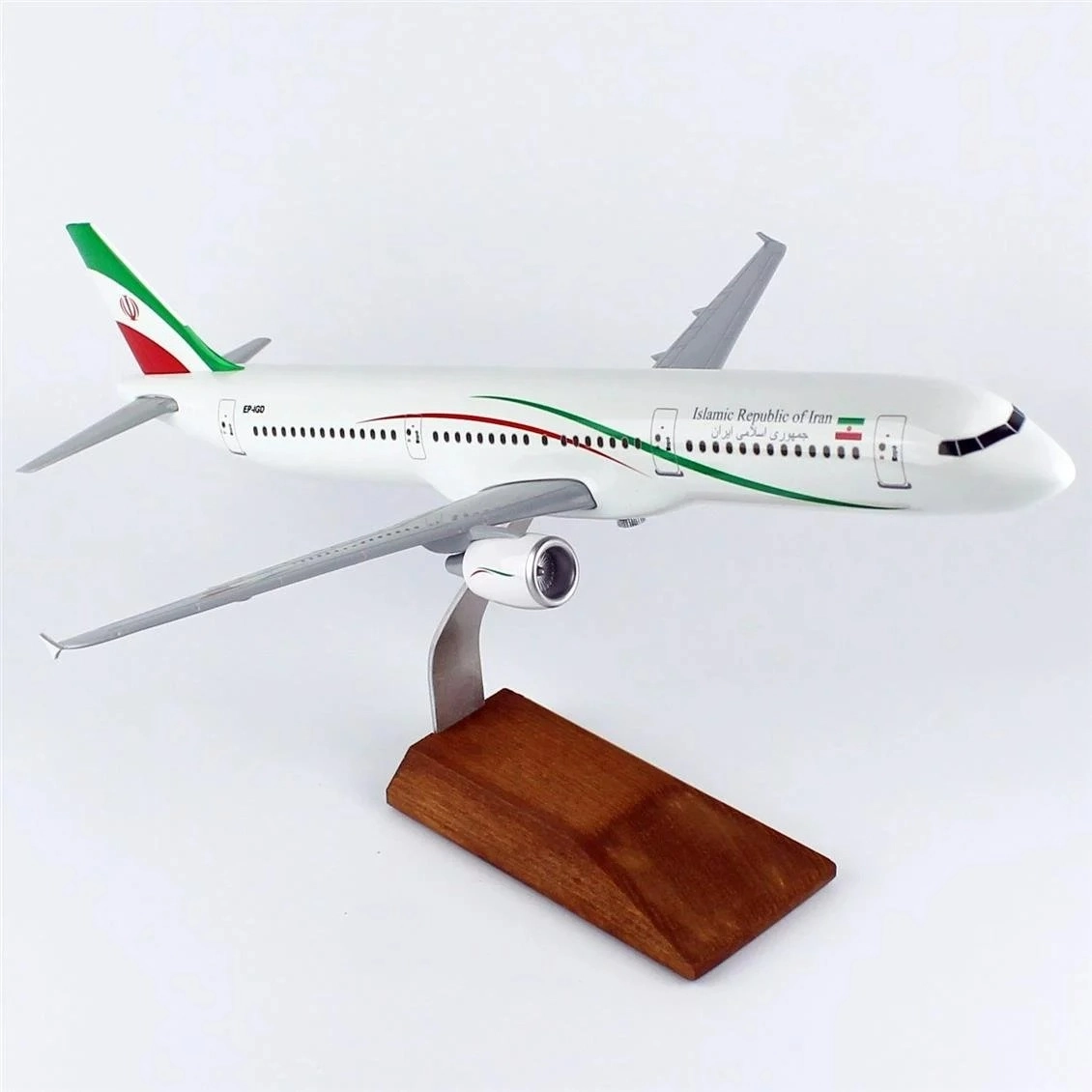 1/100 Ölçek, Islamic Rebublic of Iran A321-200 Passenger Plane, Ready for Display with Wooden Stand