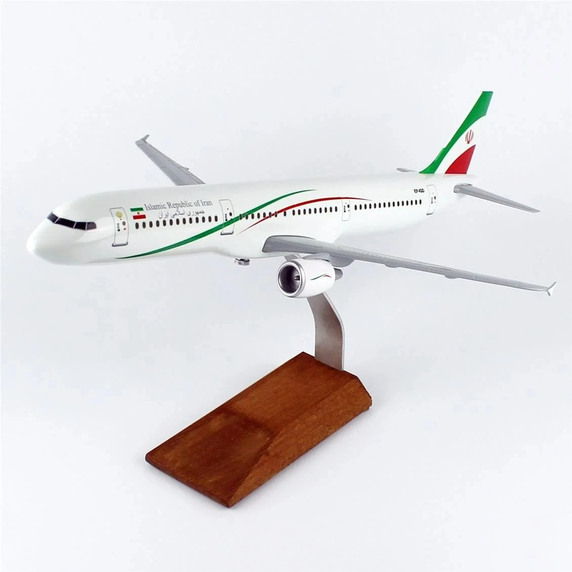 1/100 Ölçek, Islamic Rebublic of Iran A321-200 Passenger Plane, Ready for Display with Wooden Stand