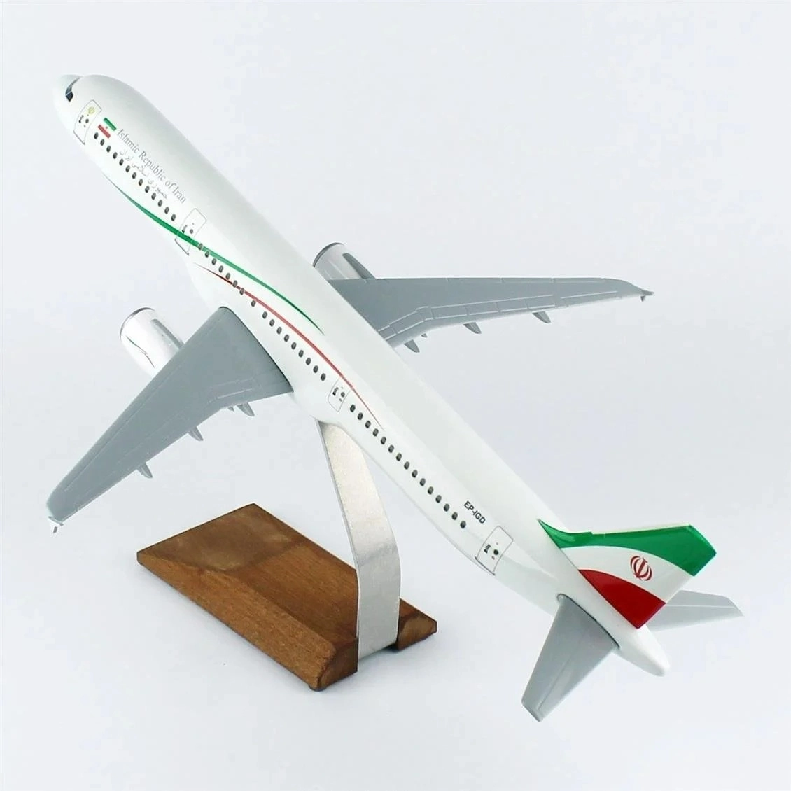 1/100 Ölçek, Islamic Rebublic of Iran A321-200 Passenger Plane, Ready for Display with Wooden Stand