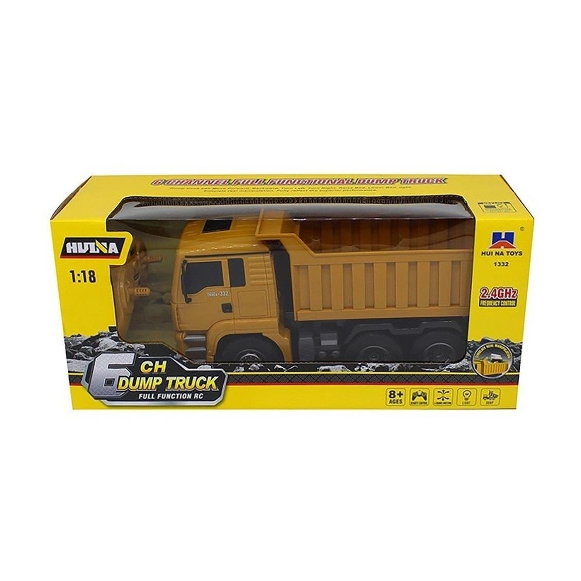 1/18 Ölçek, Damperli Kamyon, 9 Kanal Uzaktan Kumandalı İş Makinası