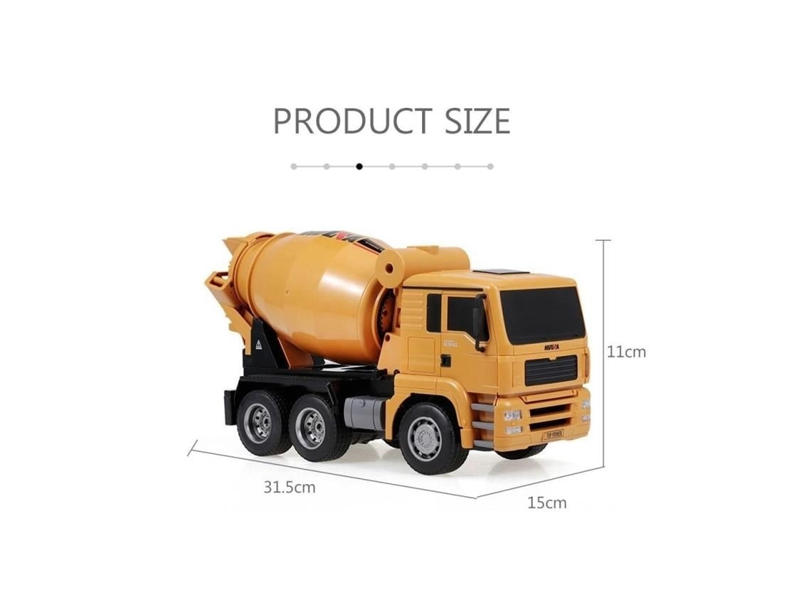 1/18 Ölçek, Çimento Kamyonu, 9 Kanal Uzaktan Kumandalı İş Makinası