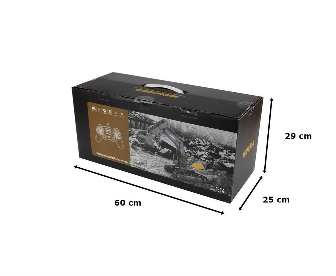 1/14 Ölçek, Ekskavatör, Metal Kepçeli, 22 Kanal Uzaktan Kumandalı İş Makinası