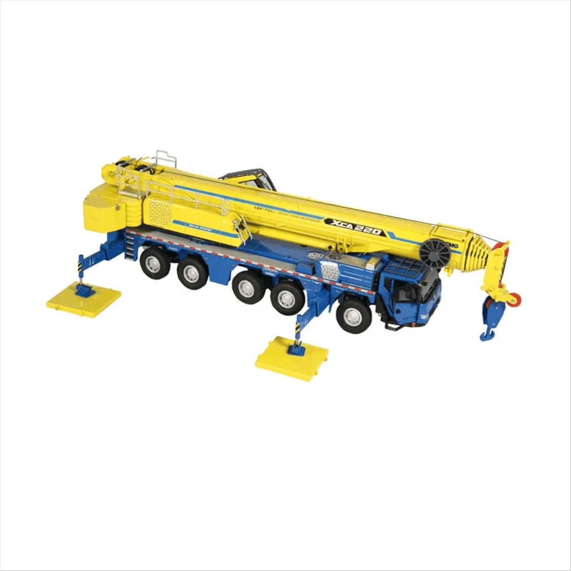 1/50 Ölçek, ,XCMG XCA220 5 Akslı Mobil Vinç, Mavi/Sarı