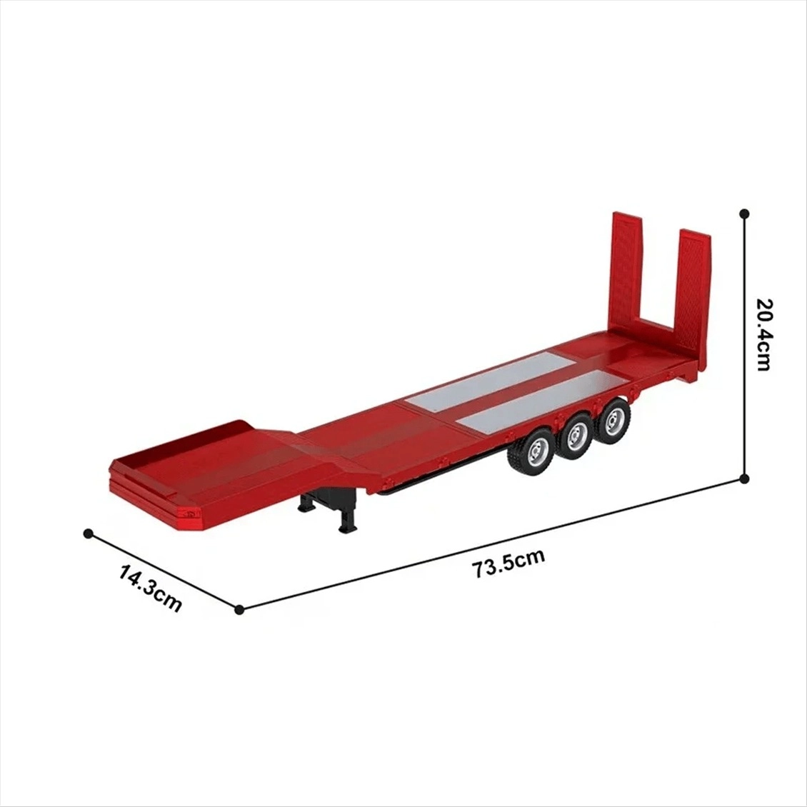 1/18 Ölçek, SCANIA Çekici ve Yarı Römorklu Alçak Kasa Dorse, Metal Destekli, 19 Kanal Uzaktan Kumandalı TIR