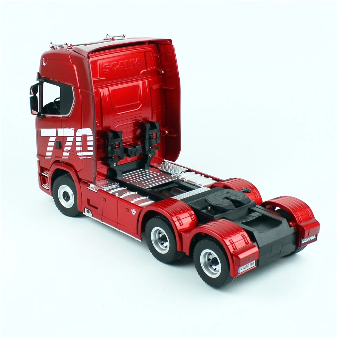 1/18 Ölçek, SCANIA Çekici ve Yarı Römorklu Alçak Kasa Dorse, Metal Destekli, 19 Kanal Uzaktan Kumandalı TIR