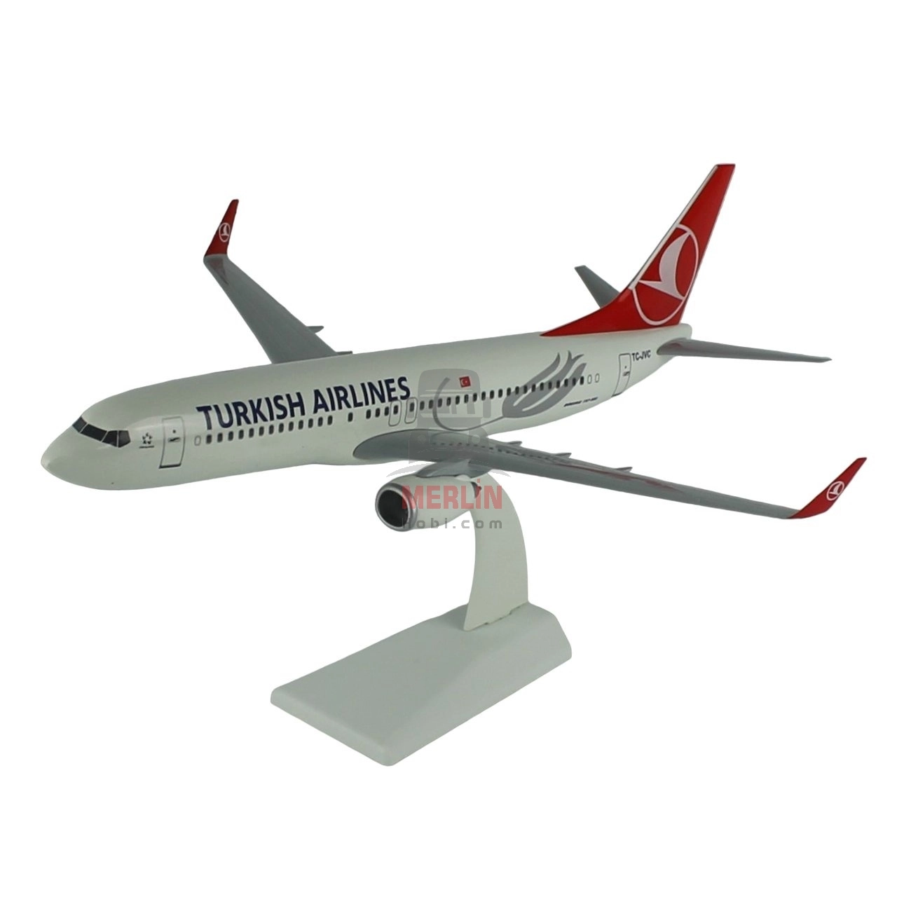 1/100 Ölçek, THY A321 Yolcu Uçağı, Sergilemeye Hazır Plastik Standlı Model