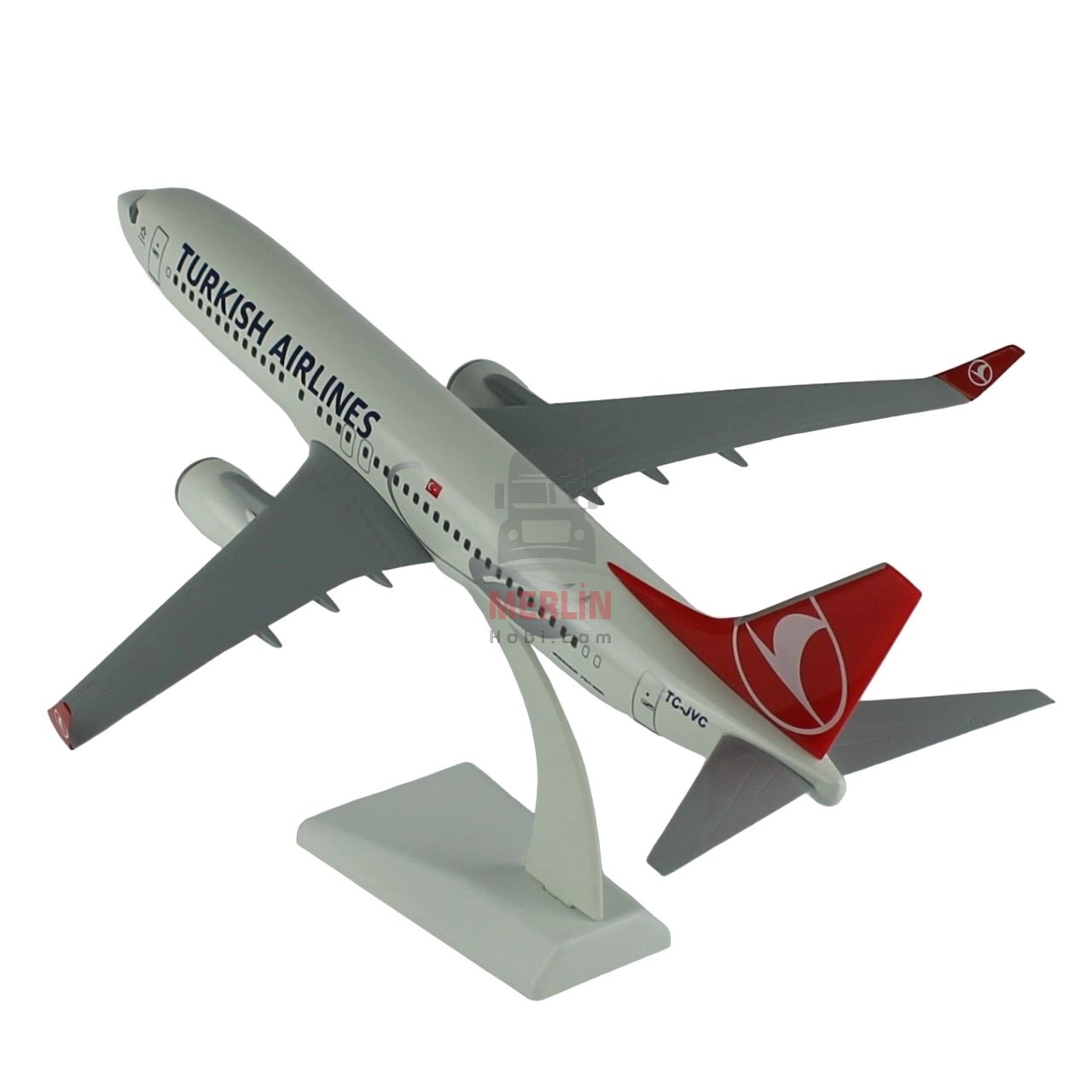 1/100 Ölçek, THY A321 Yolcu Uçağı, Sergilemeye Hazır Plastik Standlı Model
