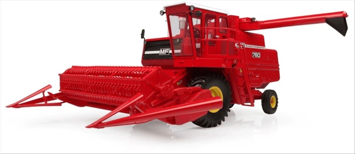 1/32 Massey Ferguson 760 Biçerdöver, Sergilemeye Hazır Metal Tarımsal Makina Modeli